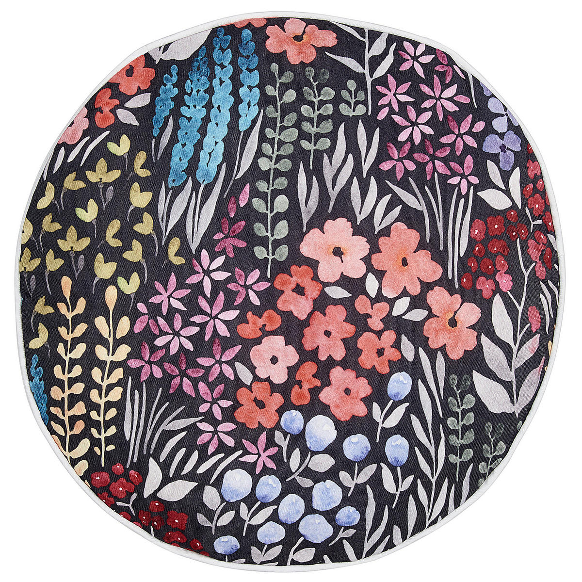 GARTENKISSEN 2er-Set Blumenmuster mehrfarbig 40 cm Castelaro - Multicolor, Textil (40/40cm) - Beliani