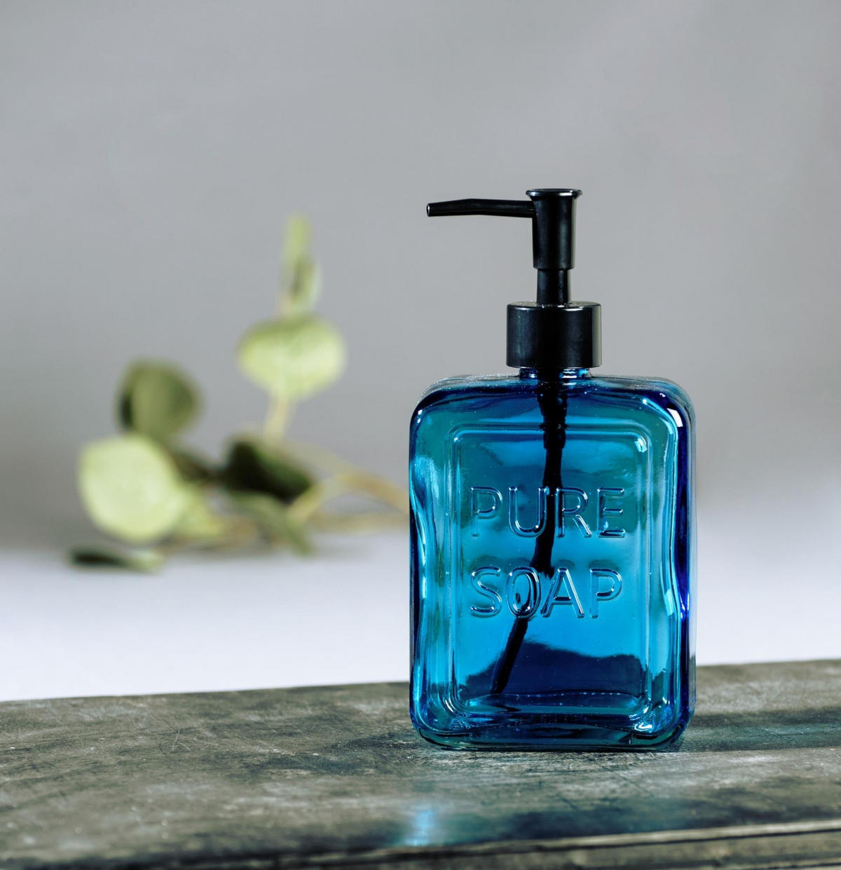 SEIFENSPENDER Glas Pure 550 ml 6/9,5/20 cm - Blau, Glas (9.5/20/6cm) - Wenko