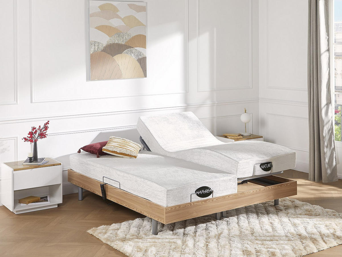 STANDARDMATRATZE - 1 Person - stoff - weiß Parure - Weiß, Textil (90/200cm) - Vente-Unique