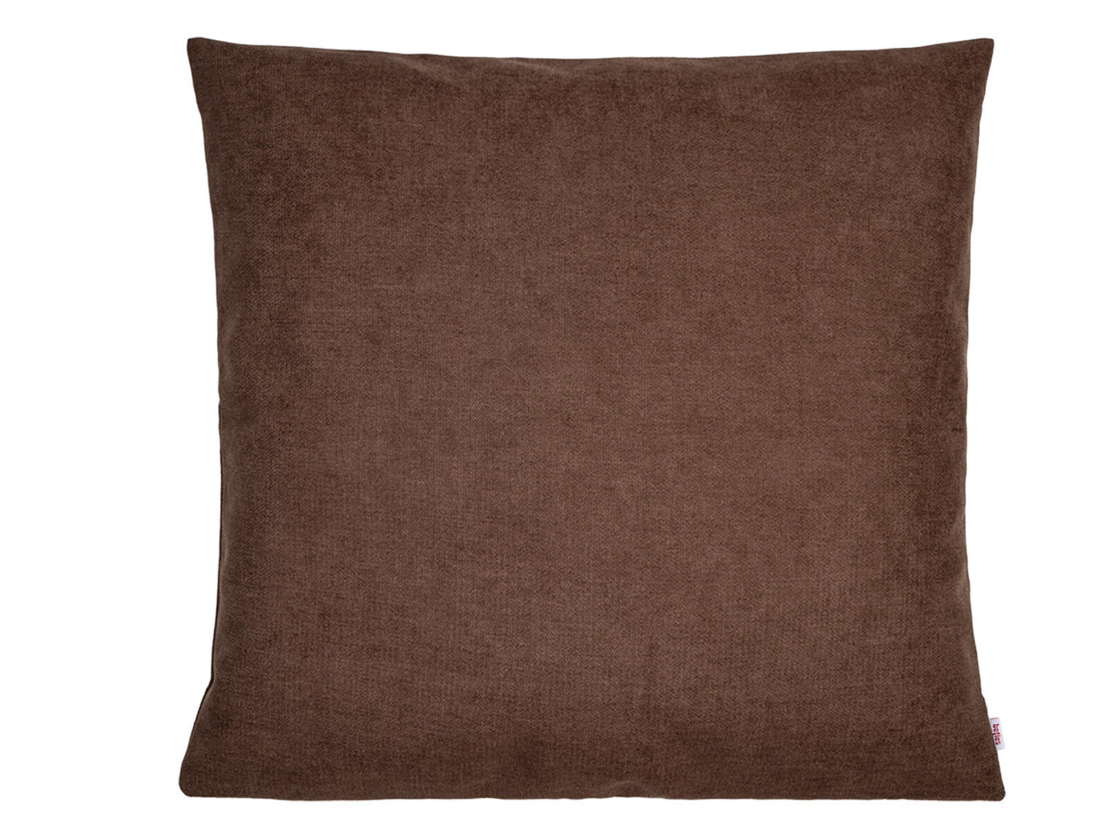 KISSENHÜLLE FarbTon Chenille-Haptik kaffee-braun 60/60 cm - Braun, Textil (60/60cm) - beties Heimtextil