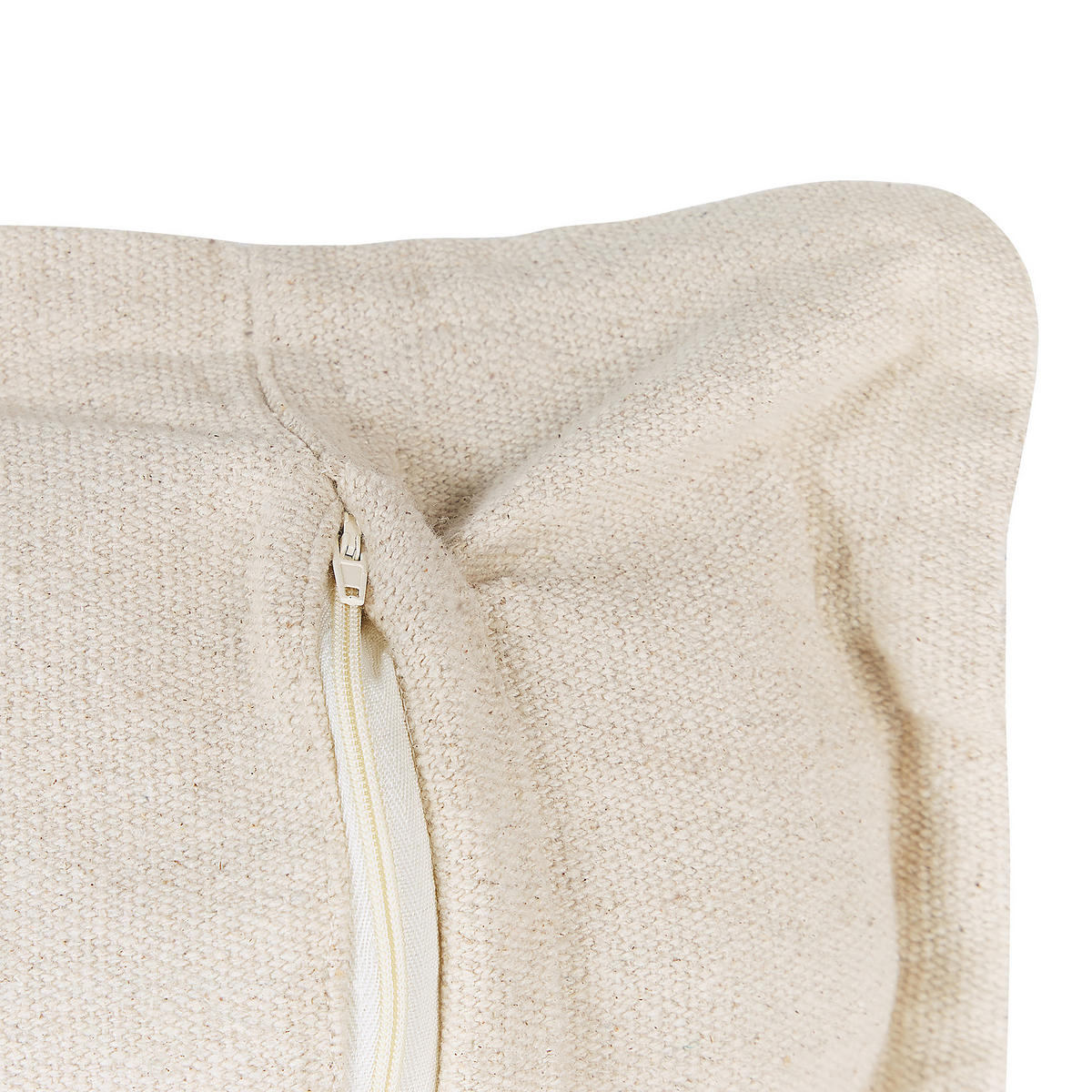 DEKOKISSEN 2er-Set Creme 45/45 cm Atabagi - Creme, Naturmaterialien/Textil (45/45cm) - Beliani