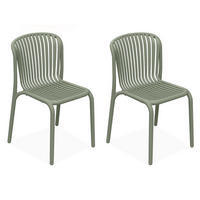 GARTENSTUHL FICCARI 2-er Set, Olive - Olivgrün, Kunststoff (52/82.5/53cm) - KONSIMO®
