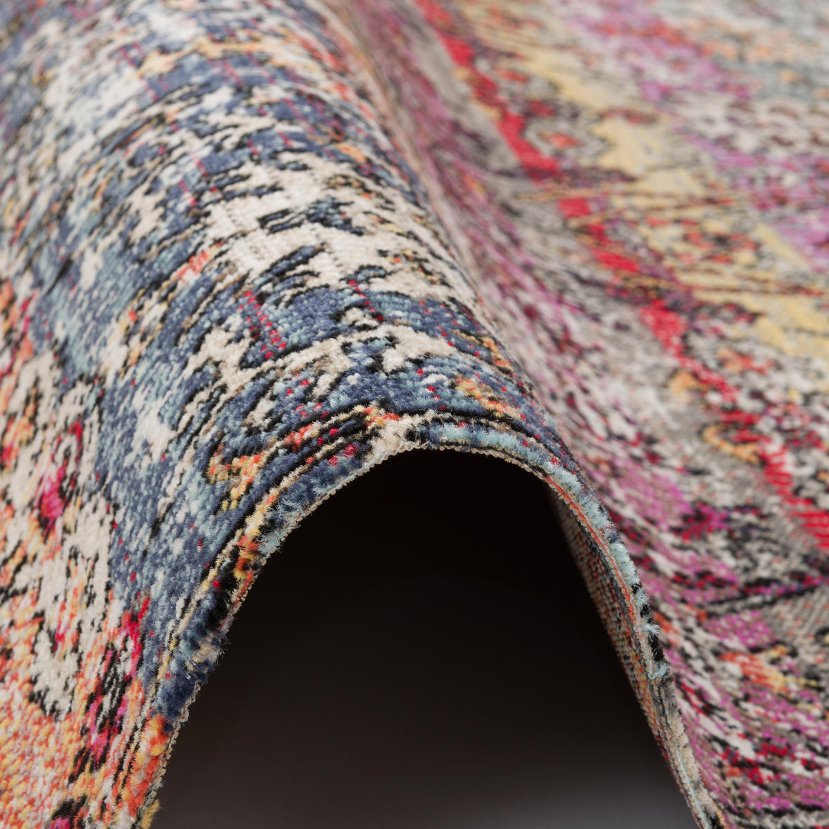 KURZFLOR DESIGNER TEPPICH MODERN VINTAGE ORIENT MUSTER - Rosa, Textil (160/230cm) - Pergamon