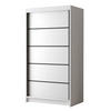 SCHWEBETÜRENSCHRANK Letto IV - 100 cm - Weiß, Holzwerkstoff/Metall (100/200/58cm) - Sofnet