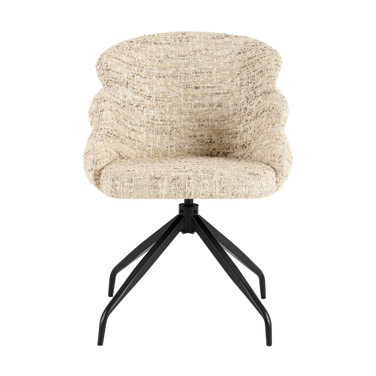 ESSZIMMERSTUHLE 2er Set Drehbar aus Stoff, taupe - Taupe, Textil (60/83/67cm) - Giga Meubel