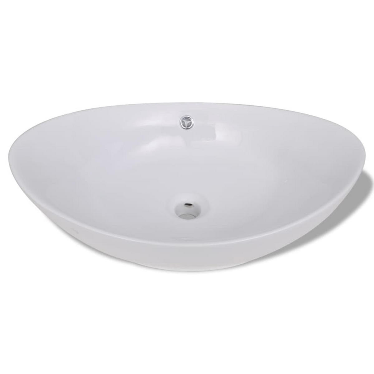 WASCHBECKEN Kouns 59/38.5/19 cm - Weiß, Keramik (59/19/38.5cm) - Nettlife