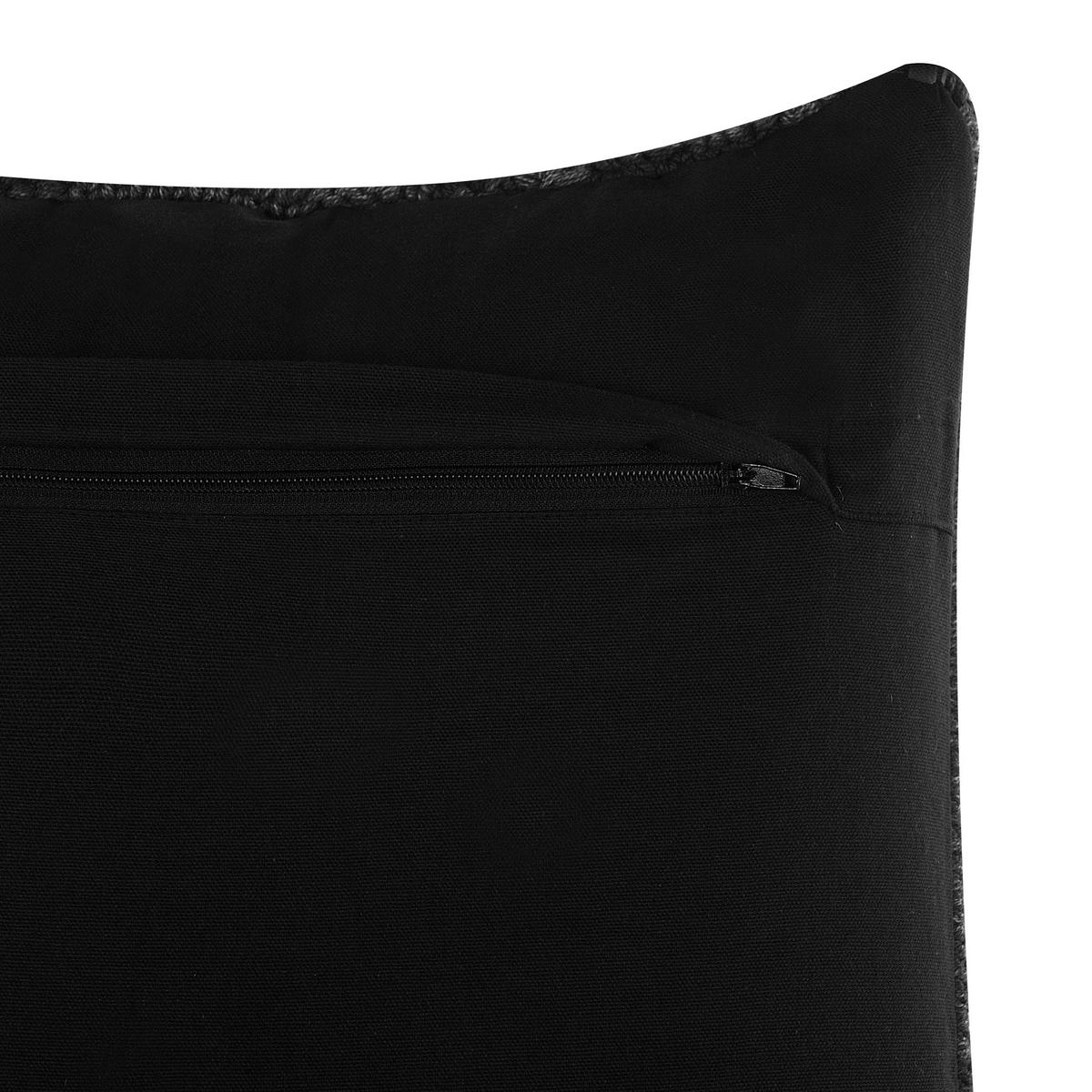 DEKOKISSEN 2er-Set Dunkelblau 45/45 cm Konni - Dunkelblau/Grau, Naturmaterialien/Textil (45/45cm) - Beliani