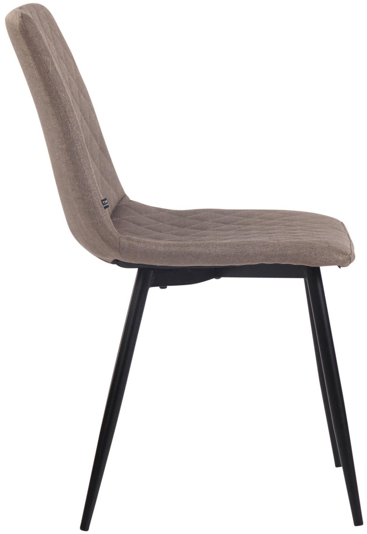 STUHL Stoff taupe - Taupe/Schwarz, Textil/Metall (45/83/57cm) - CLP