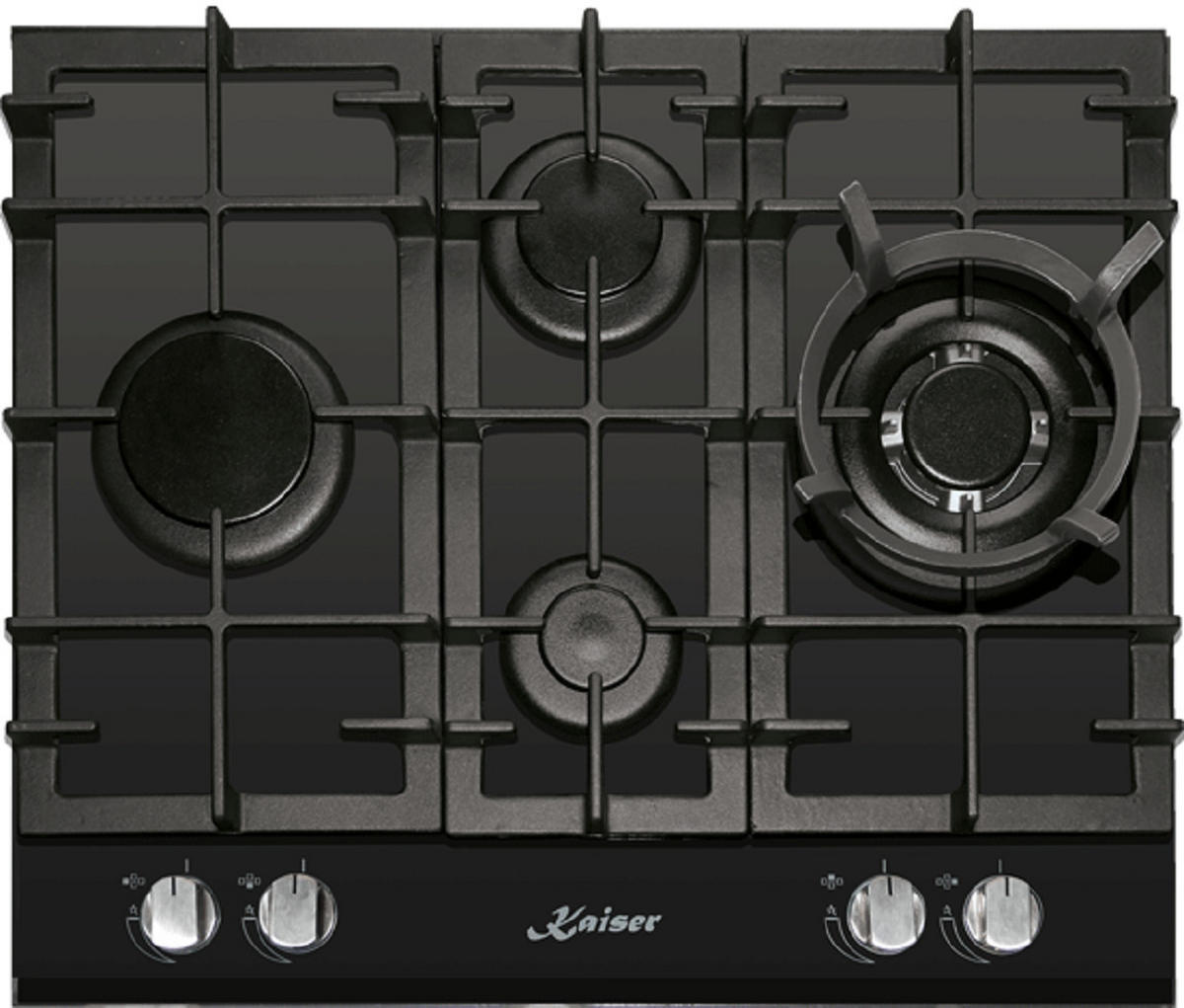 EINBAU-ELEKTROBACKOFEN 60 cm EH 6337+KCG 6394 Gas-kochfeld 60cm - Silberfarben, Metall (59.4/59.4/55.6cm) - Kaiser Küchengeräte
