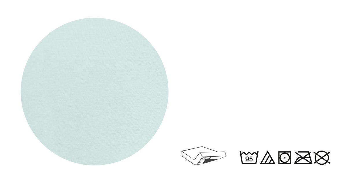 SPANNBETTTUCH Jersey antarktis, 90x190 cm - 100x200 cm - Hellblau, Textil (100/200cm) - biberna Sleep & Protect
