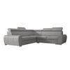 ECKSOFA APOLLO,mit Schlaffunktion und Bettkasten, Farbe: Dunkelgrau, Kunstleder, Ottomane Links - Dunkelgrau, Textil (255/255cm) - O-Sofa