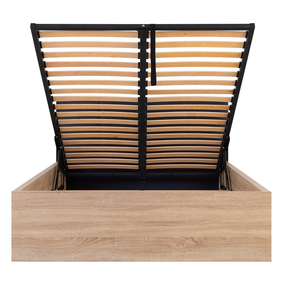 BOXSPRING POSTEL 140/200 Edwin Světlé a černé dřevo - černá, kompozitní dřevo (140/200cm) - Petits-meubles