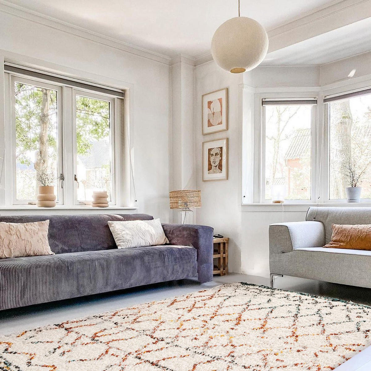 TEPPICH weich dick Ethno-Stil mehrfarbig - Multicolor, Textil (120/170cm) - AFK Living