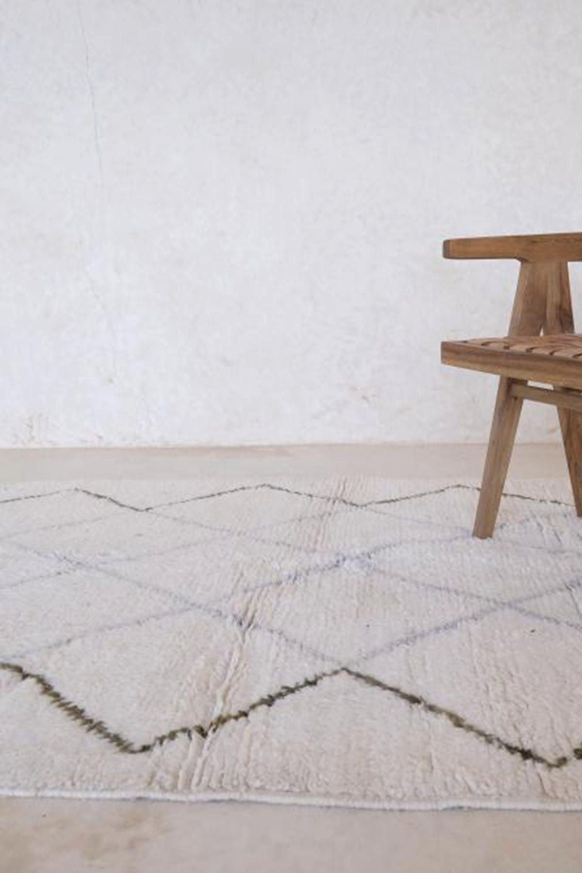 BERBERTEPPICH aus reiner Wolle 148x 245 cm - Weiß, Naturmaterialien (148/245cm) - AFK Living