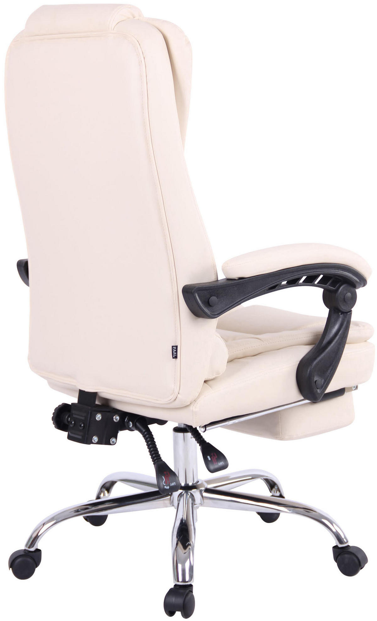 BÜROSTUHL Onix, Kunstleder Creme - Creme, Textil/Metall (67/125/68cm) - TPFLiving