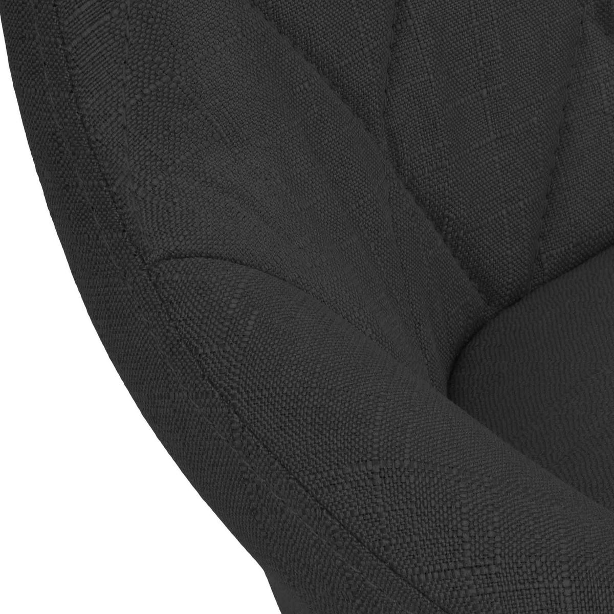BARHOCKER Stoff schwarz - Schwarz, Textil/Metall (46/83/49cm) - CLP