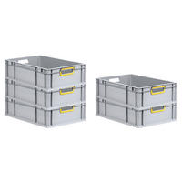 EUROBOX 5x Nextgen Color 17x40x60cm 34 Liter Griffe Gelb Offen - Gelb, Kunststoff (40/17/60cm) - PROREGAL