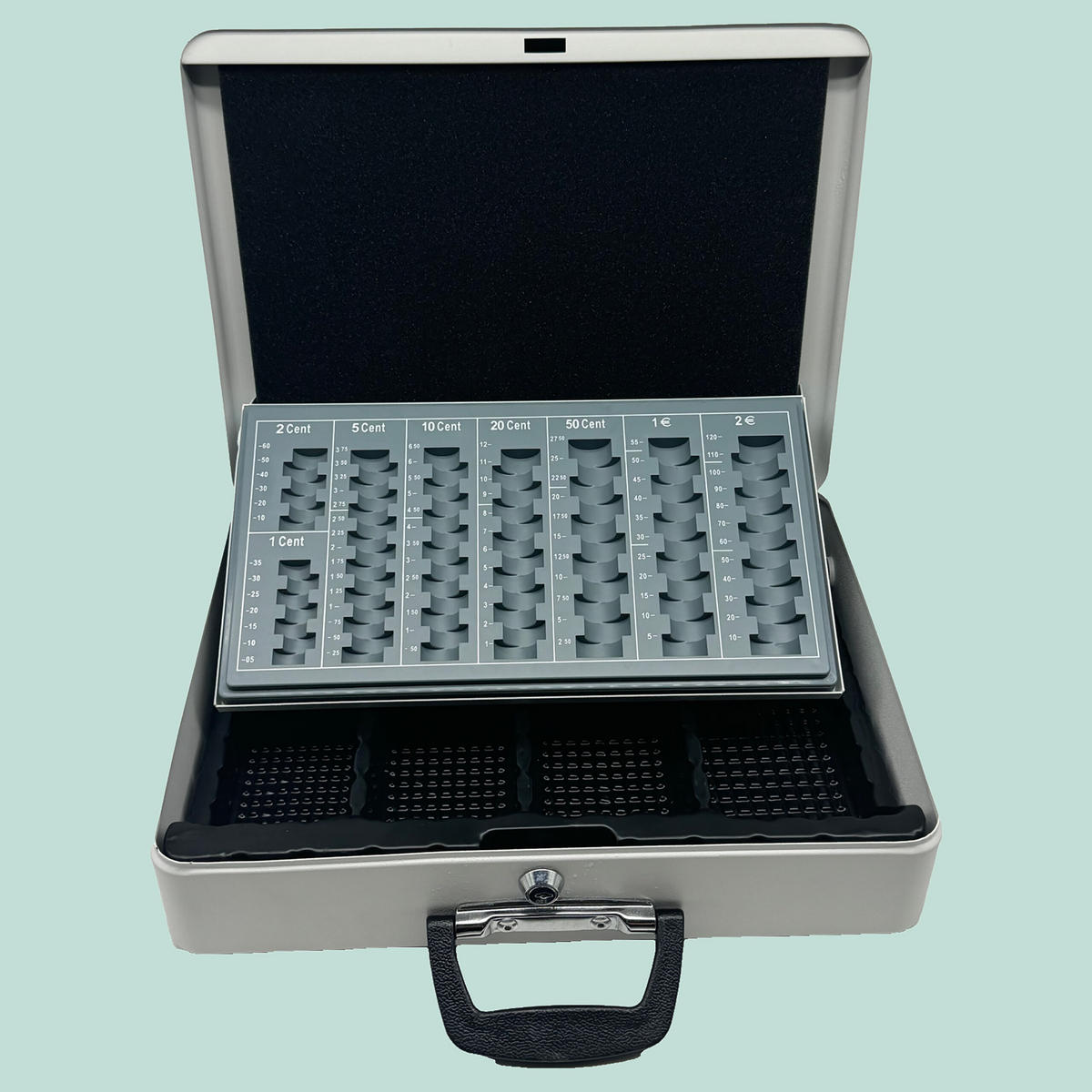 GELDKASSETTE - Weiß, Kunststoff/Metall (37/10/28cm) - Relaxdays