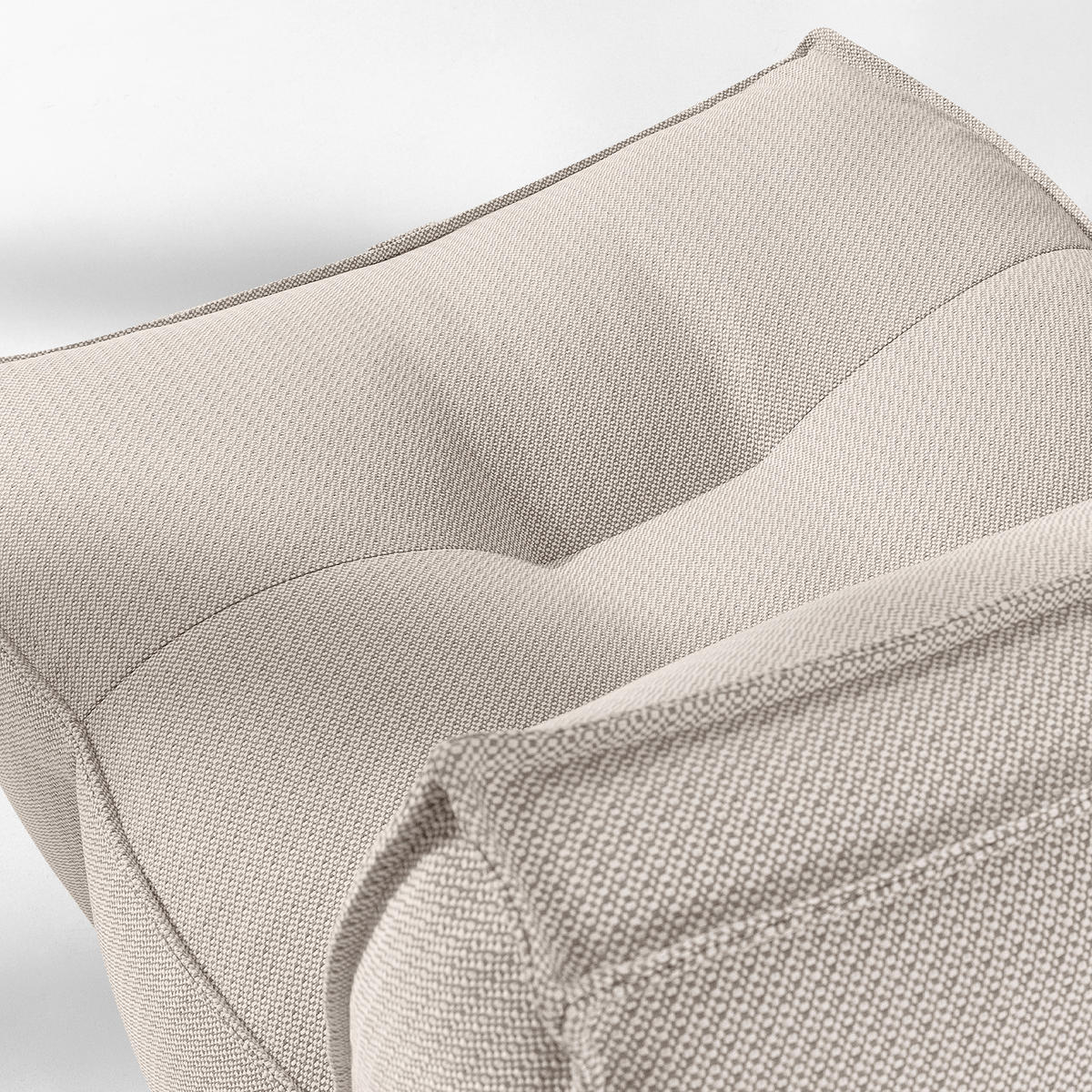 GARTENLOUNGE-SET LOVIA, Möbel-Set, Dunkelbeige/Weiß - Beige, Textil - KONSIMO®