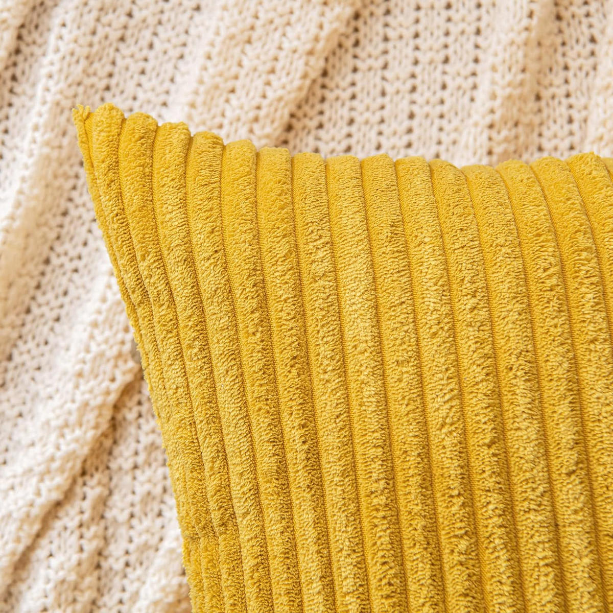 KISSENHÜLLE Plüsch Gold 45*45cm - Goldfarben, Textil (45/45cm) - Kaket