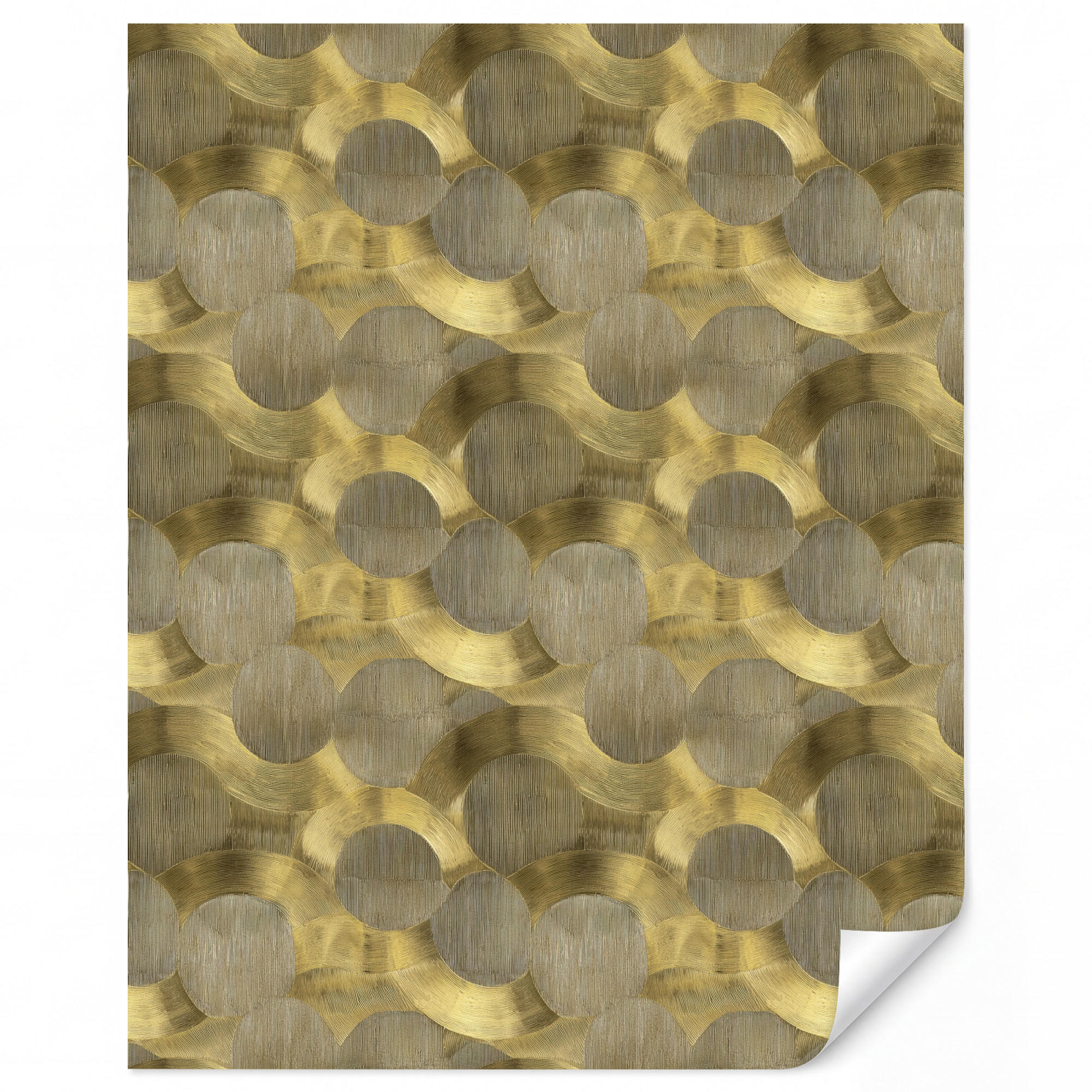 OnlyWow Tapete Gold 220x280 cm