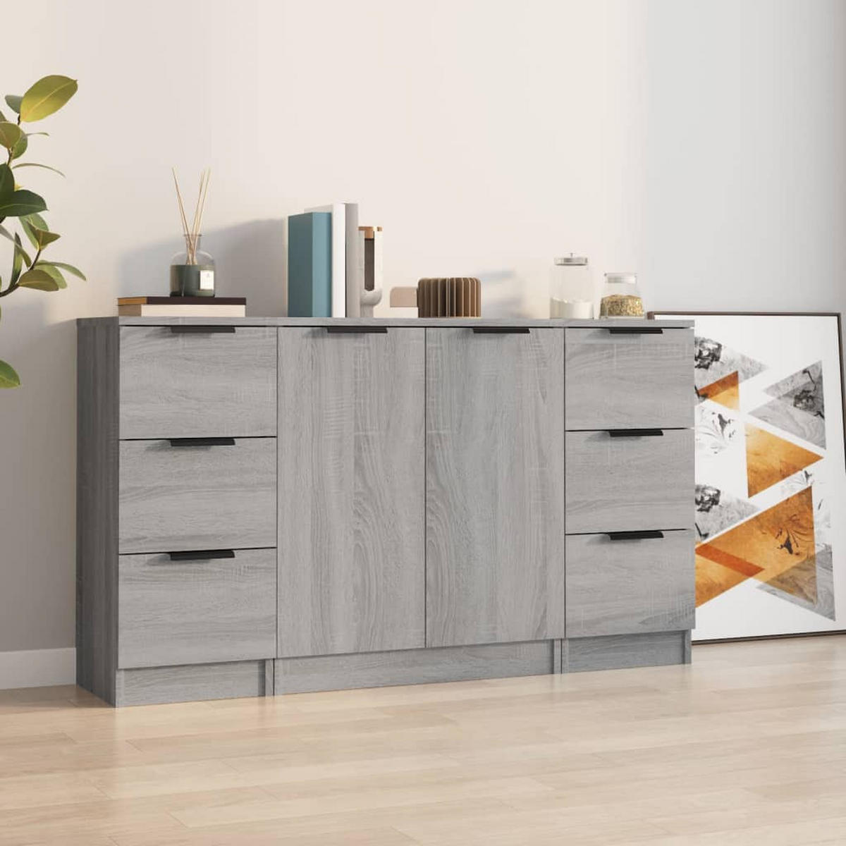 SIDEBOARD Hale 120/30/70 cm - Grau, Holzwerkstoff (120/70/30cm) - Nettlife