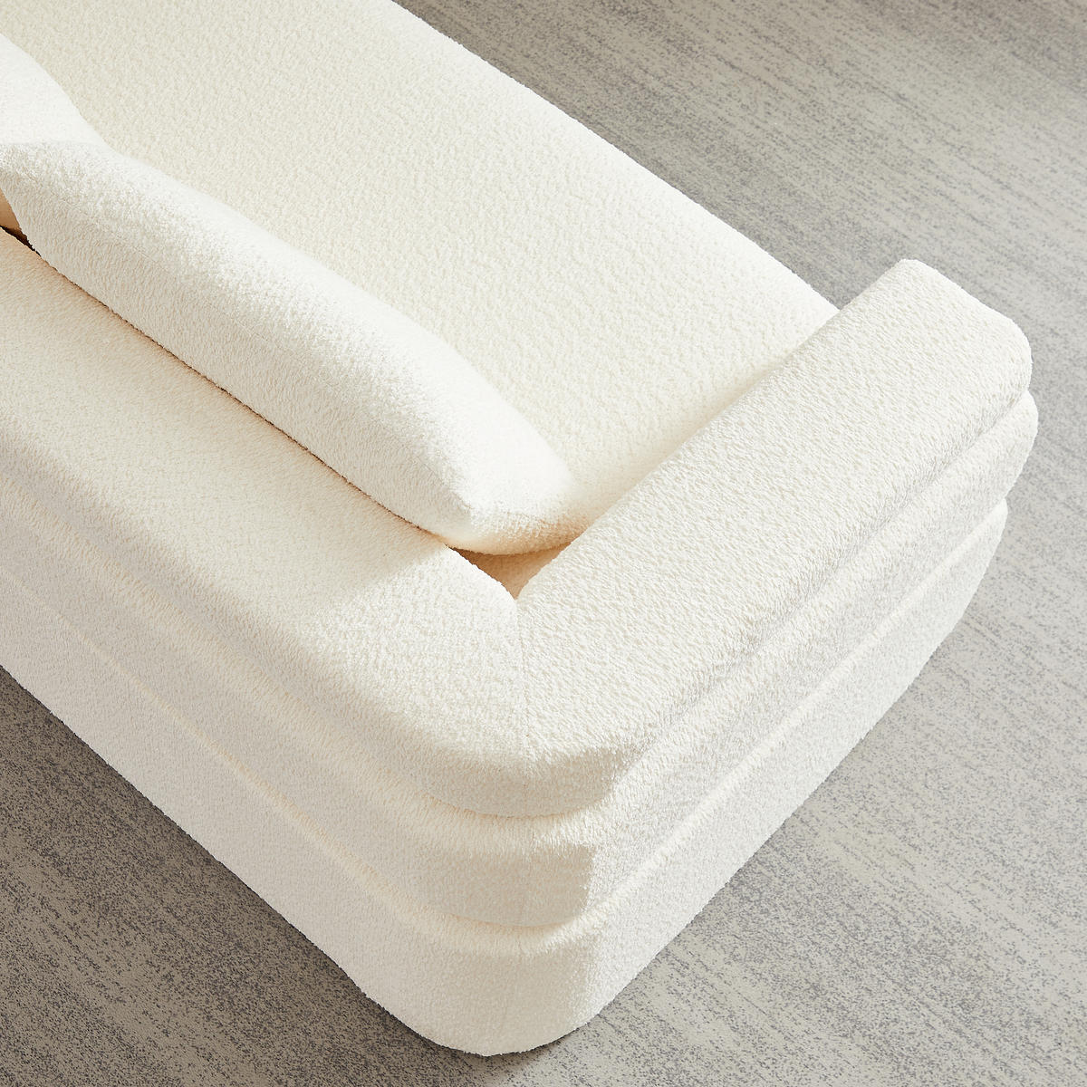 ECKSOFA DE-35270 mit Chaiselongue Cremeweiß - Beige, Textil (170/260cm) - ComfortXL