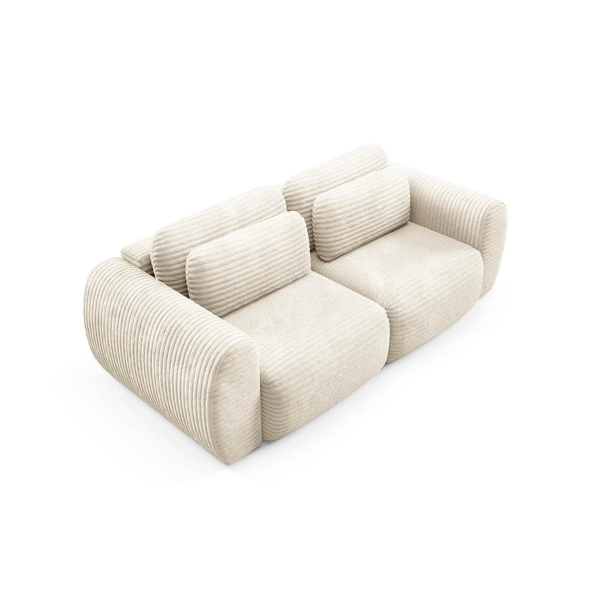 SOFA Camilla 3 Sitzplätze Weiß - Weiß, Holz (266/95/121cm) - Petits-meubles