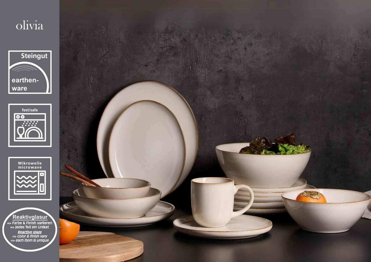 DESSERTTELLER Olivia beige ø 21 cm 6er Set - Beige, Keramik (21cm) - Ritzenhoff Breker