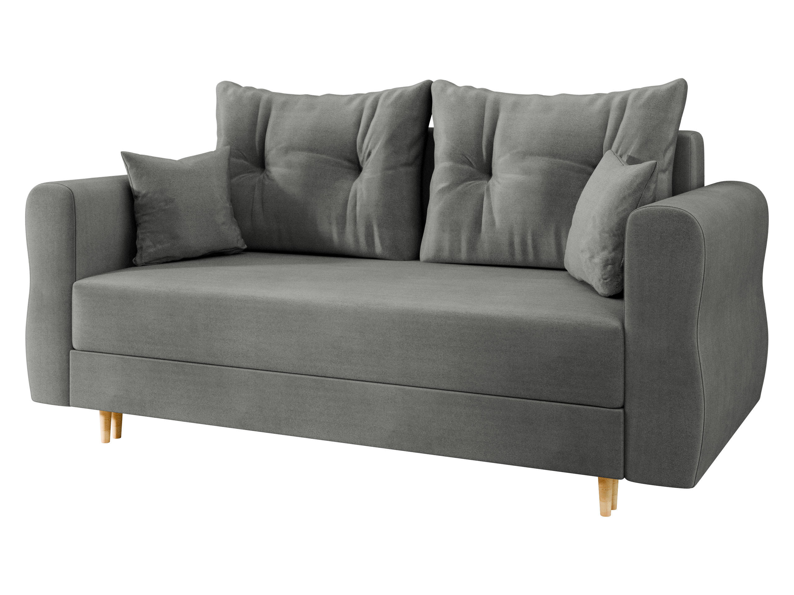 SCHLAFSOFA Zako 2 - Naturfarben/Grau, Holz/Textil (167/85/77cm) - MIRJAN24