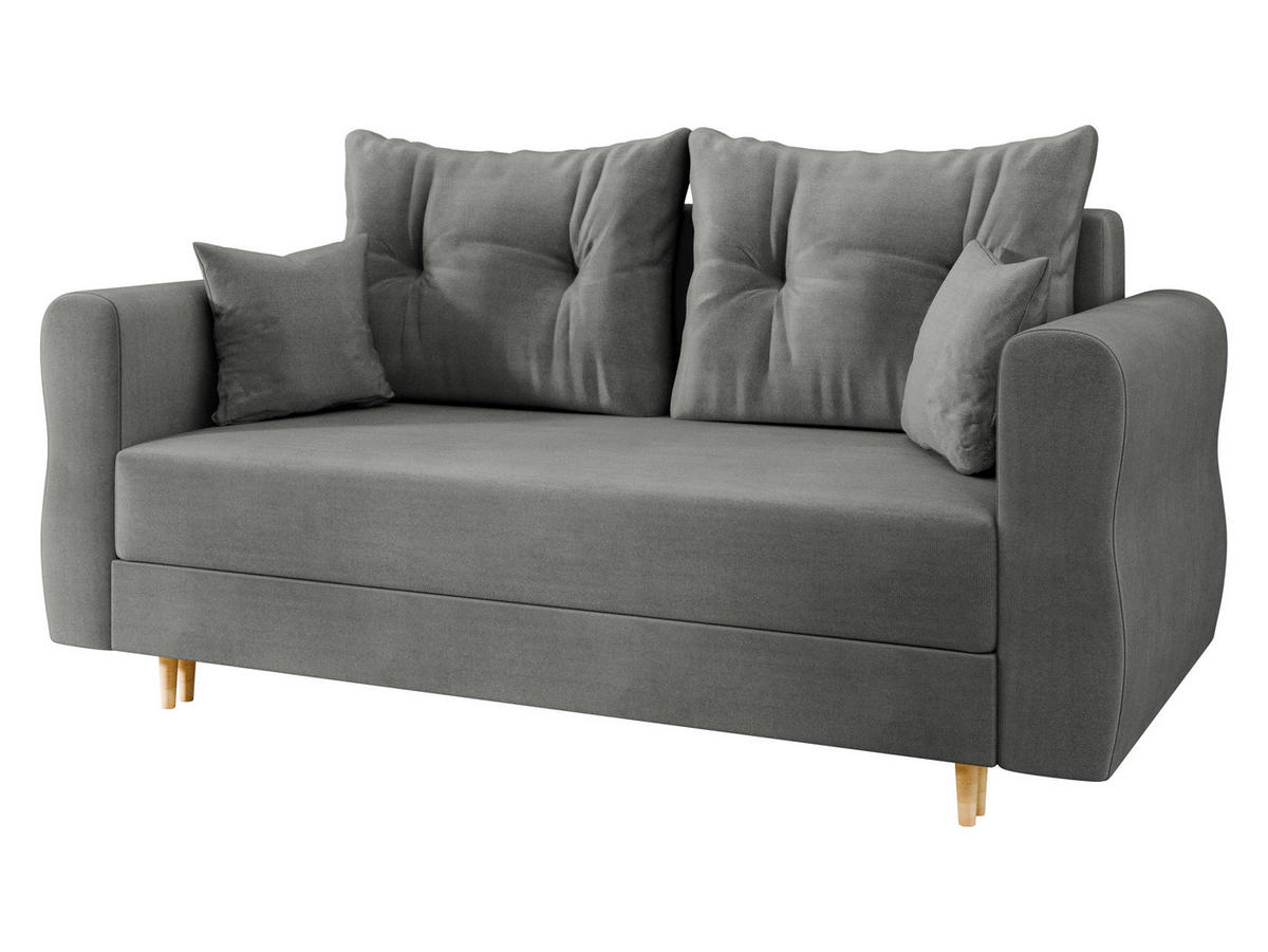 SCHLAFSOFA Zako 2 - Naturfarben/Grau, Holz/Textil (167/85/77cm) - MIRJAN24