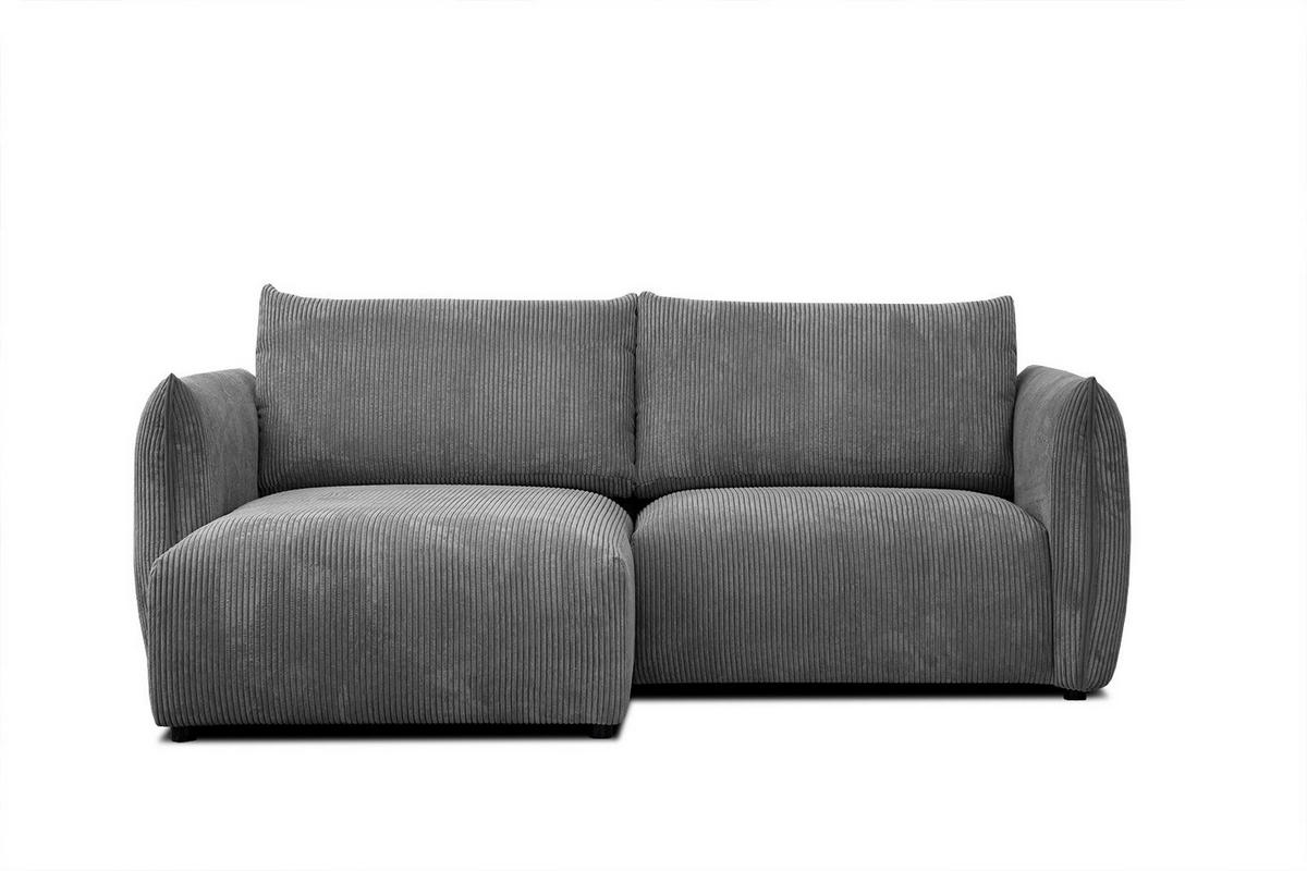 ECKSOFA TAUER 3-Sitzer, dunkelgrau - Dunkelgrau/Schwarz, Holzwerkstoff/Kunststoff (173/206cm) - Courtois Laville