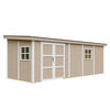 GARTENHAUS 14,3 m² - H231x248x648 cm - Ohne Boden und Seitenwand – M941B-TERRA BROWN - Hellbraun, Holz (236/231/604cm) - Timbela