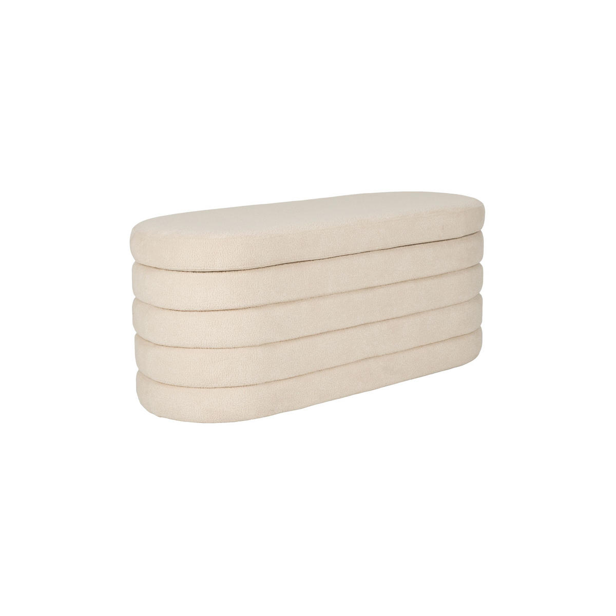 SITZBANK Zuma met Stauraum 114 cm Weiß/ Beige - Beige, Kunststoff (43/47/114cm) - Housecraft Living