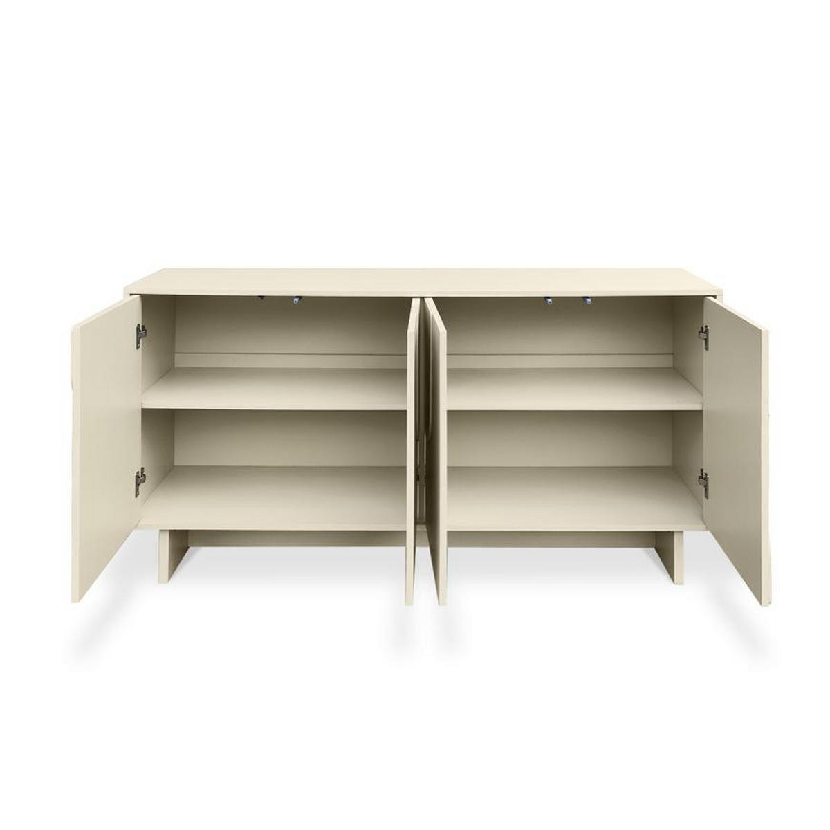 SIDEBOARD FLORA beige, 160 cm, 4 Türen, Melaminbeschichtung - Beige, Metall (160/78/40cm) - Sicaan