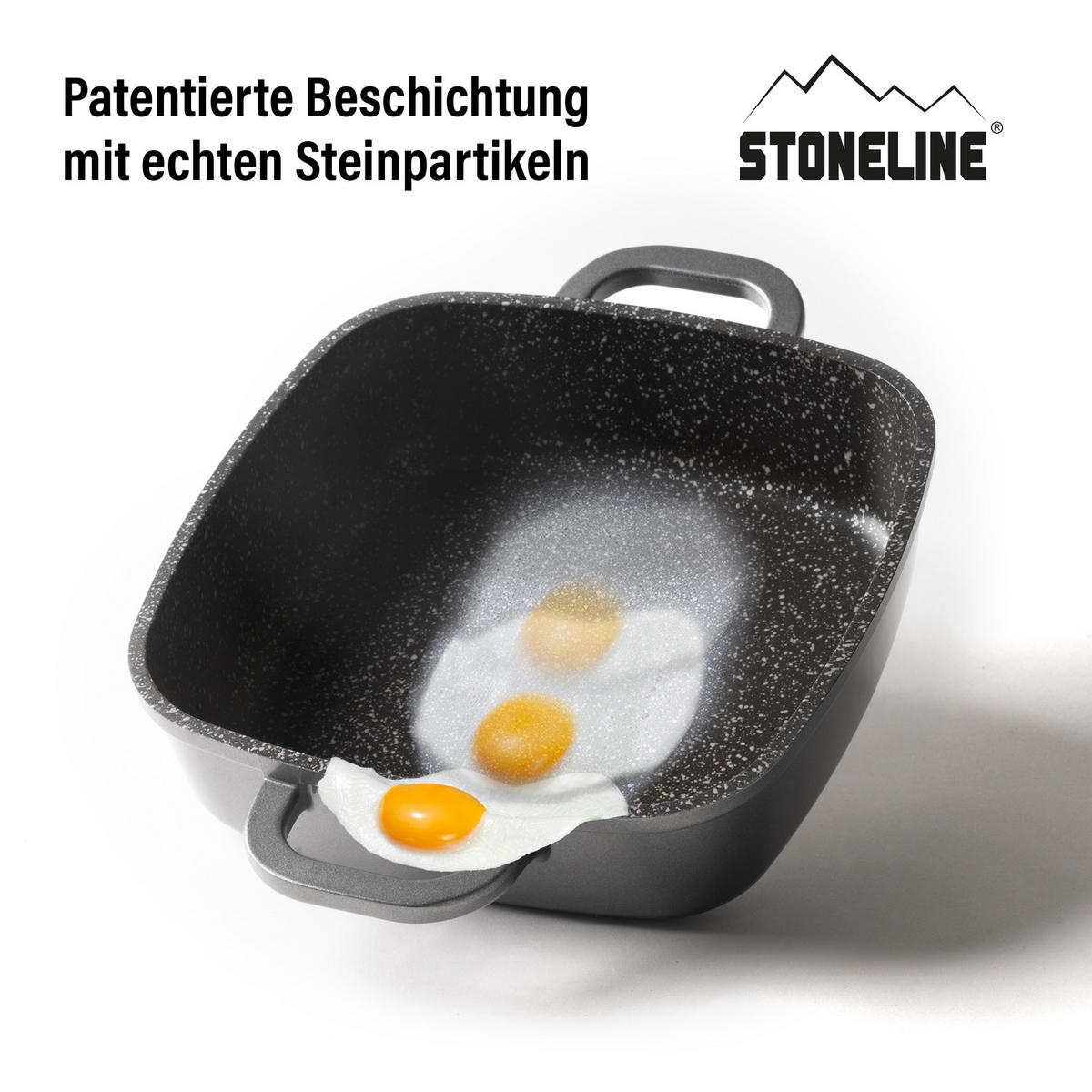 ECKPFANNE - Grau, Metall (20cm) - Stoneline