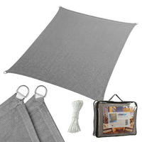 SONNENSEGEL - Anthrazit, Kunststoff/Metall (400/300cm) - Relaxdays