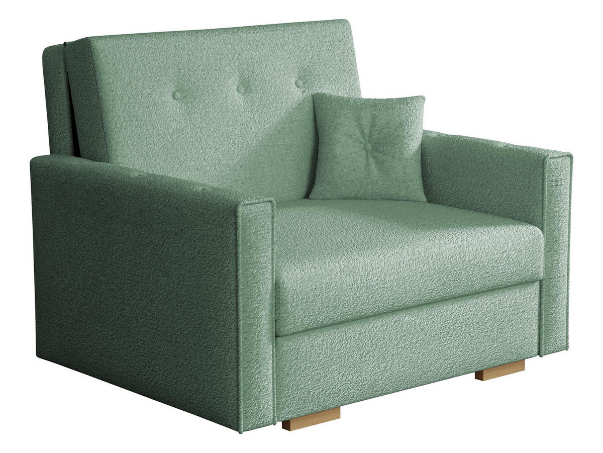 SCHLAFSOFA Viva Sonic I - Türkis/Schwarz, Holz/Textil (103/85/100cm) - MIRJAN24