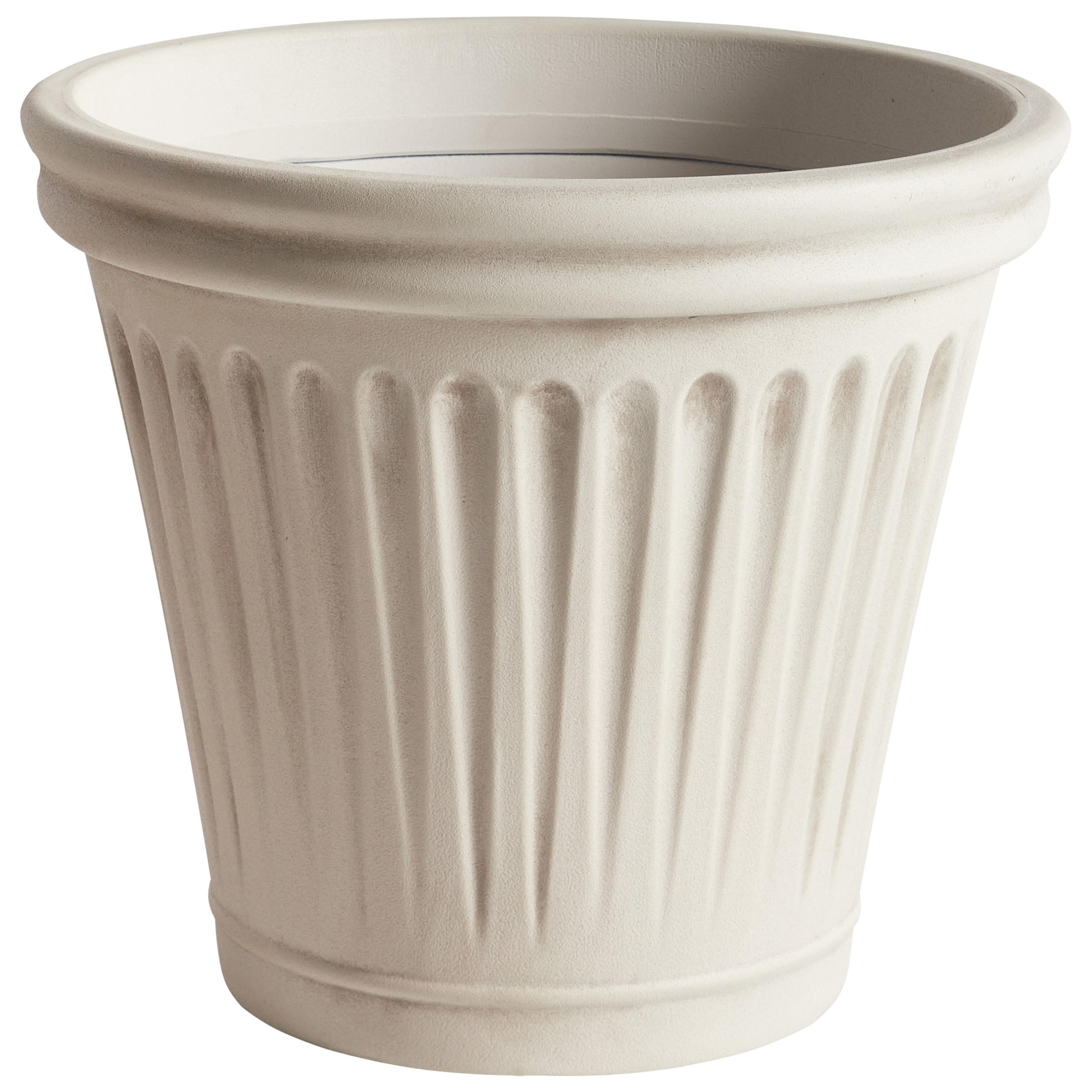BLUMENTOPF Beige Maize - Beige, Kunststoff (39cm) - Beliani