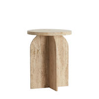 BEISTELLTISCH Otinia Braun Ø41/56 cm - Beige, Stein (41/41/56cm) - Light & Living