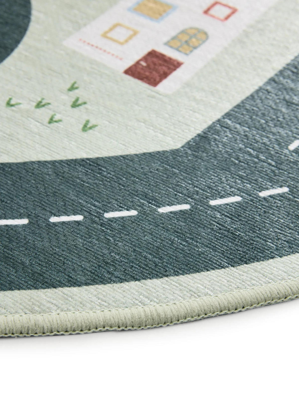 KINDERTEPPICH Linus Grün ø 120 cm rund - Grün, Kunststoff/Textil (120/120cm) - benuta