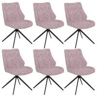 ESSZIMMERSTUHL Schwarz, Rosa 6er-Set - Schwarz/Rosa, Textil (55/88/63cm) - MCW