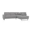 ECKSOFA Zuri Hellgrau Samt - Hellgrau/Schwarz, Holz/Kunststoff (290/231cm) - S-Style Möbel