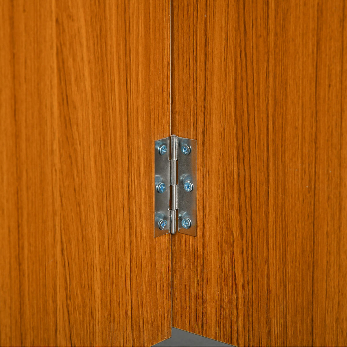KLAPPTISCH, Spanplatte, Weiß/Teak, 120L x 80B x 73H cm - Weiß, Holzwerkstoff (80/73/120cm) - HOMCOM