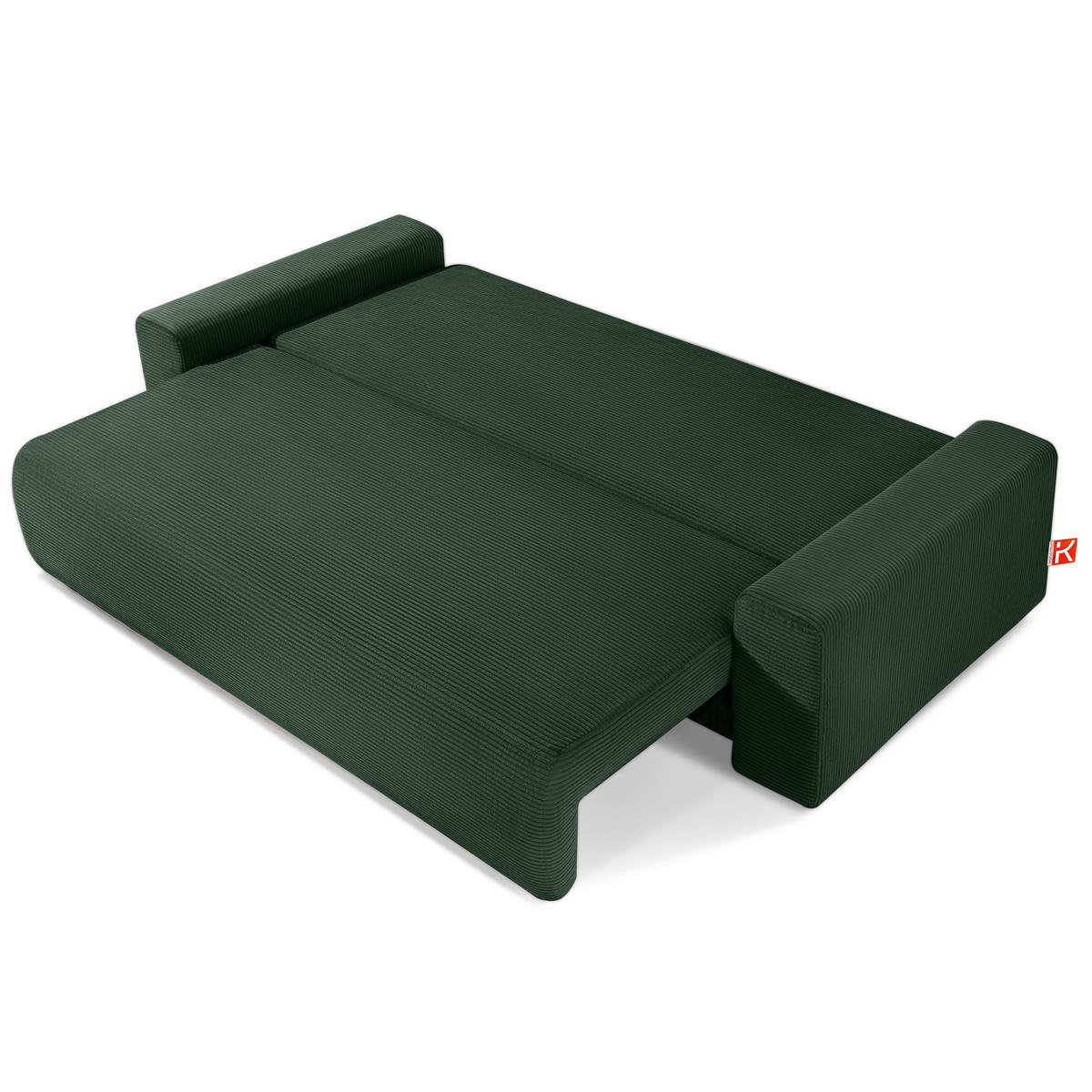 3-SITZER SCHLAFSOFA MOLLIS, Corduroy, Dunkelgrün - Dunkelgrün, Holz/Holzwerkstoff (250/93/108cm) - KONSIMO®