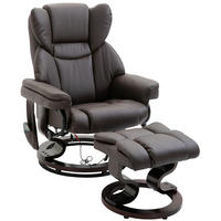 RELAXSESSEL 79/82/101 cm in Braun mit Massagefunktion und Fußhocker - Braun, Kunststoff (82/101/79cm) - Flora Grace