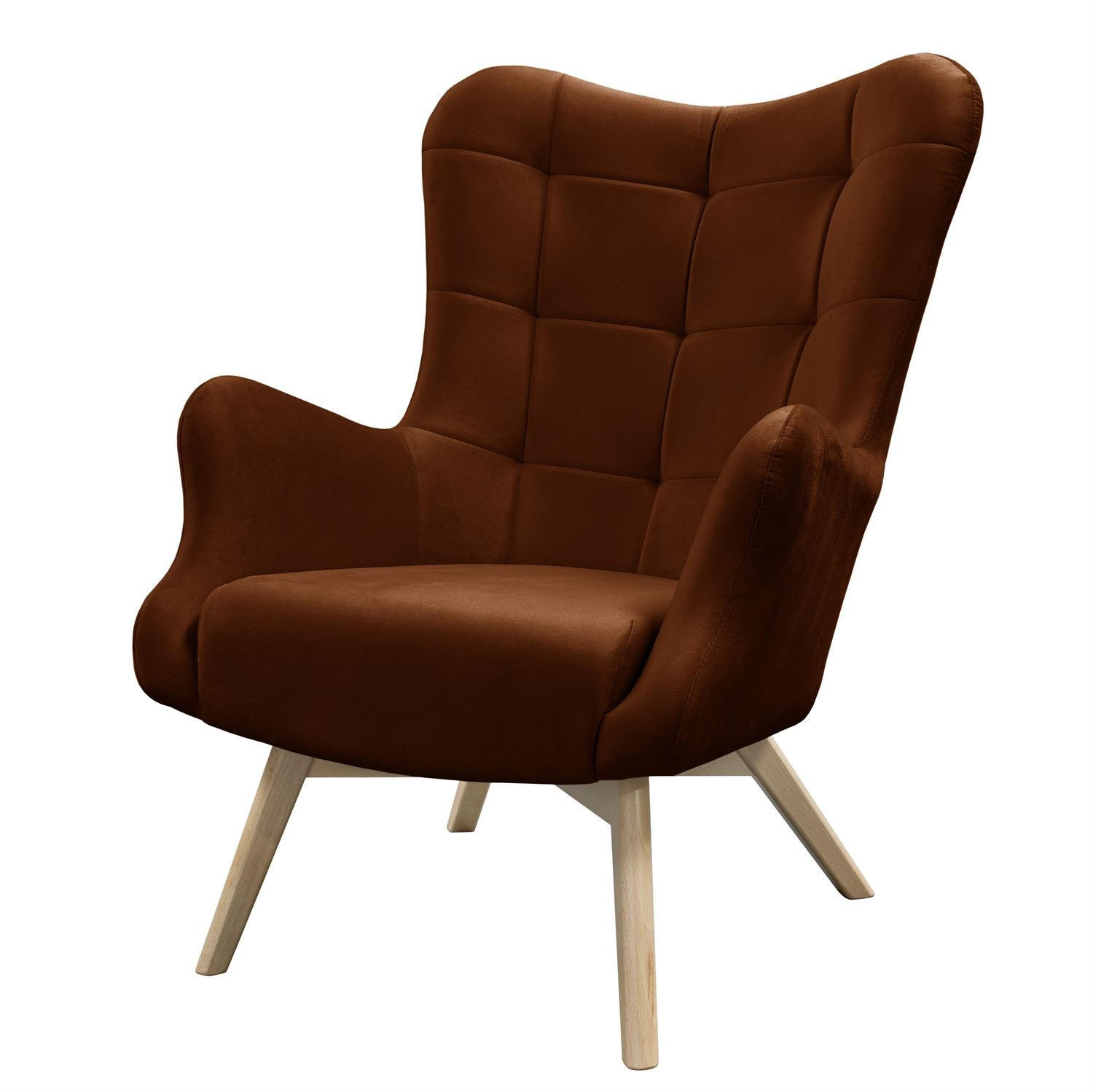 SESSEL SAND mit Buchenbeinen - Buchefarben/Braun, Textil (80/105/86cm) - Lookway