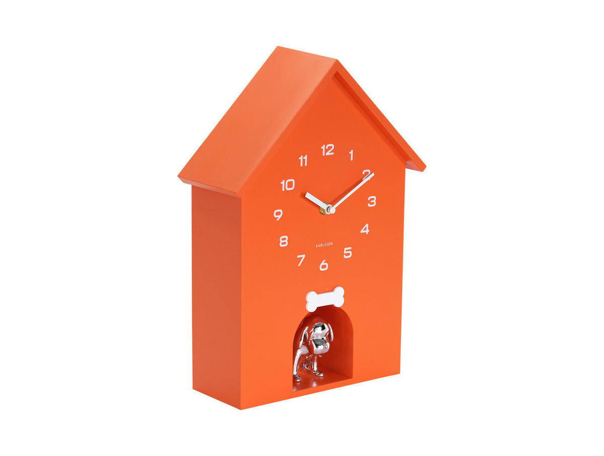 WANDUHR Dog House Orange 9/24.9/27 cm - Orange, Kunststoff (24.9/27/9cm) - Karlsson