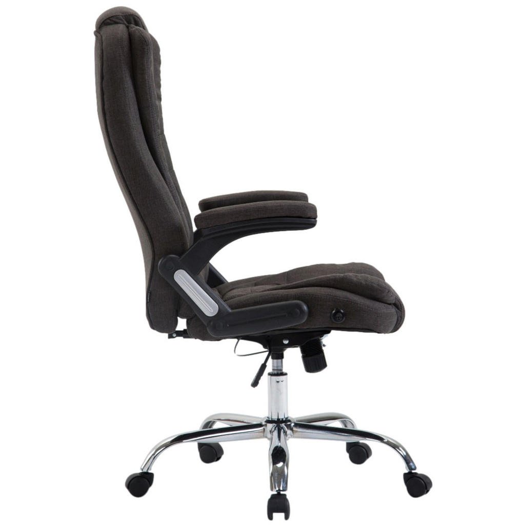 Thumbnail - TPFLiving Bürostuhl, Dunkelgrau, Textil, 69x123x78 cm, Arbeitszimmer, Bürostühle, Drehstühle