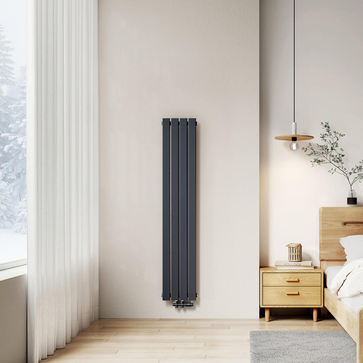 HEIZKÖRPER Anthrazit 160/30/4,9 cm - Anthrazit, Metall (30/160/5cm) - EMKE